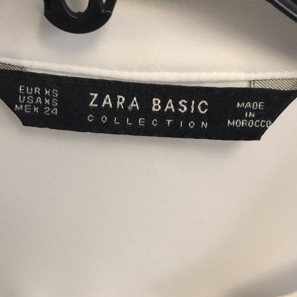 Zara basic white ruffle top. - Picture 3 of 4